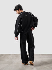 Hidden In Plain Sight black sweatshirt male model side angle oversized Pakistan – GROOVY