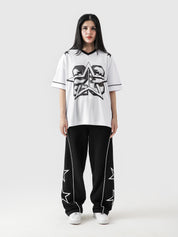 Star basketball jersey male model side view oversized mesh streetwear Pakistan – GROOVY