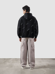 The Initial Hoodie male model side view oversized streetwear Pakistan – GROOVY