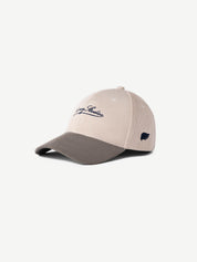 GROOVY UTOPIA two-tone corduroy cap, ribbed cream fabric, adjustable