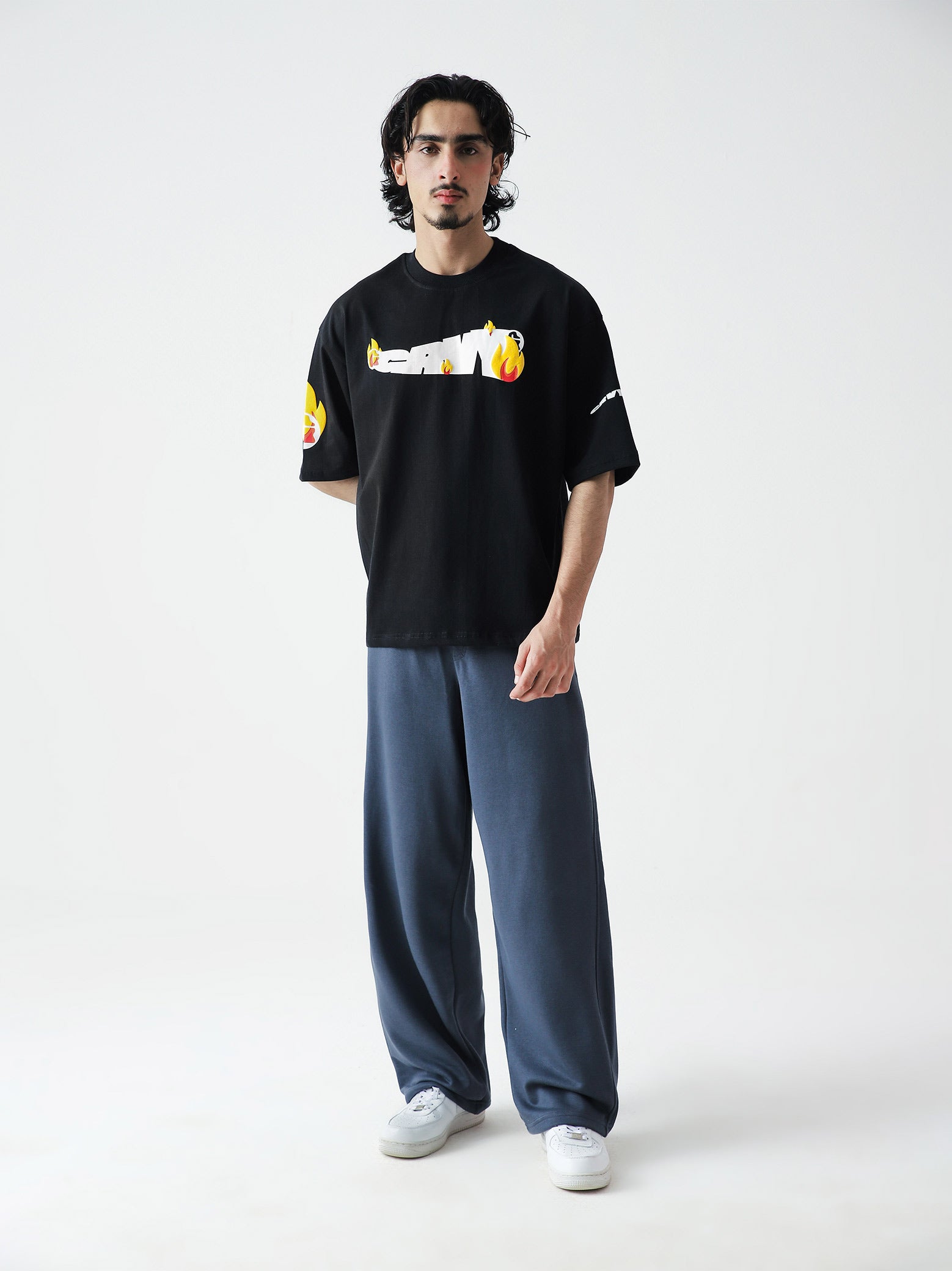 Be The Problem tee male model side angle Pakistan – GROOVY
