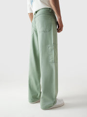 Utility V1 mint green cargo pants male model side view full body Pakistan – GROOVY
