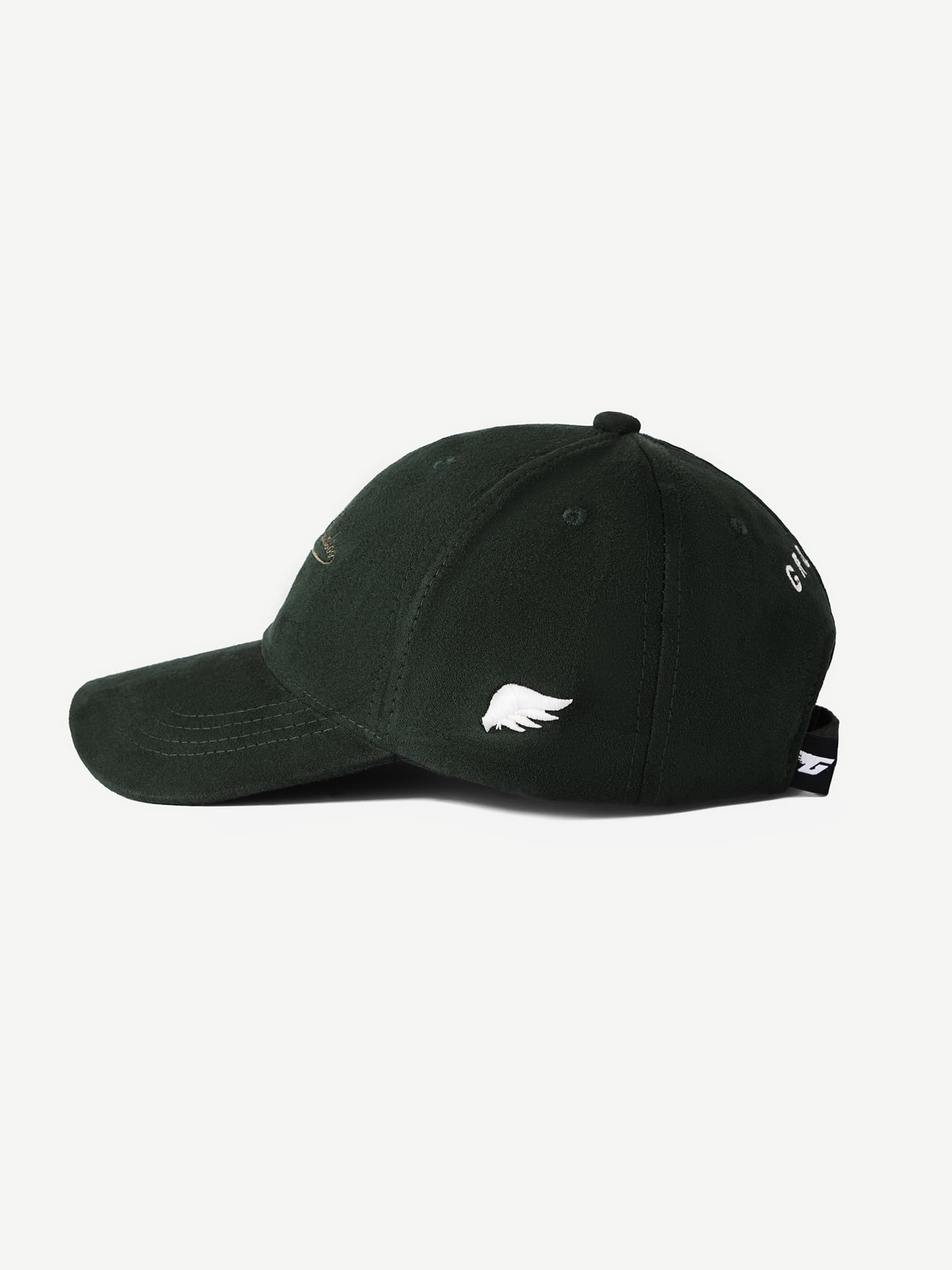 Super Suede cap in deep green - premium GROOVY streetwear, made in Pakistan