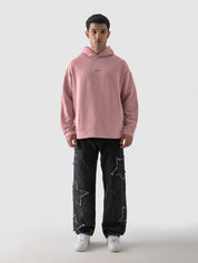 Pastel pink hoodie male model side view full body Pakistan – GROOVY