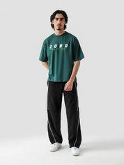 ZORO One Piece tee female model front view racing green anime streetwear Pakistan – GROOVY