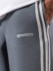 Heritage Pants frost blue female model front view contrast stripe Pakistan – GROOVY