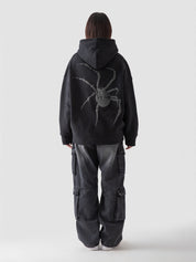 Hunter X Hunter hoodie female model front view black oversized anime Pakistan – GROOVY