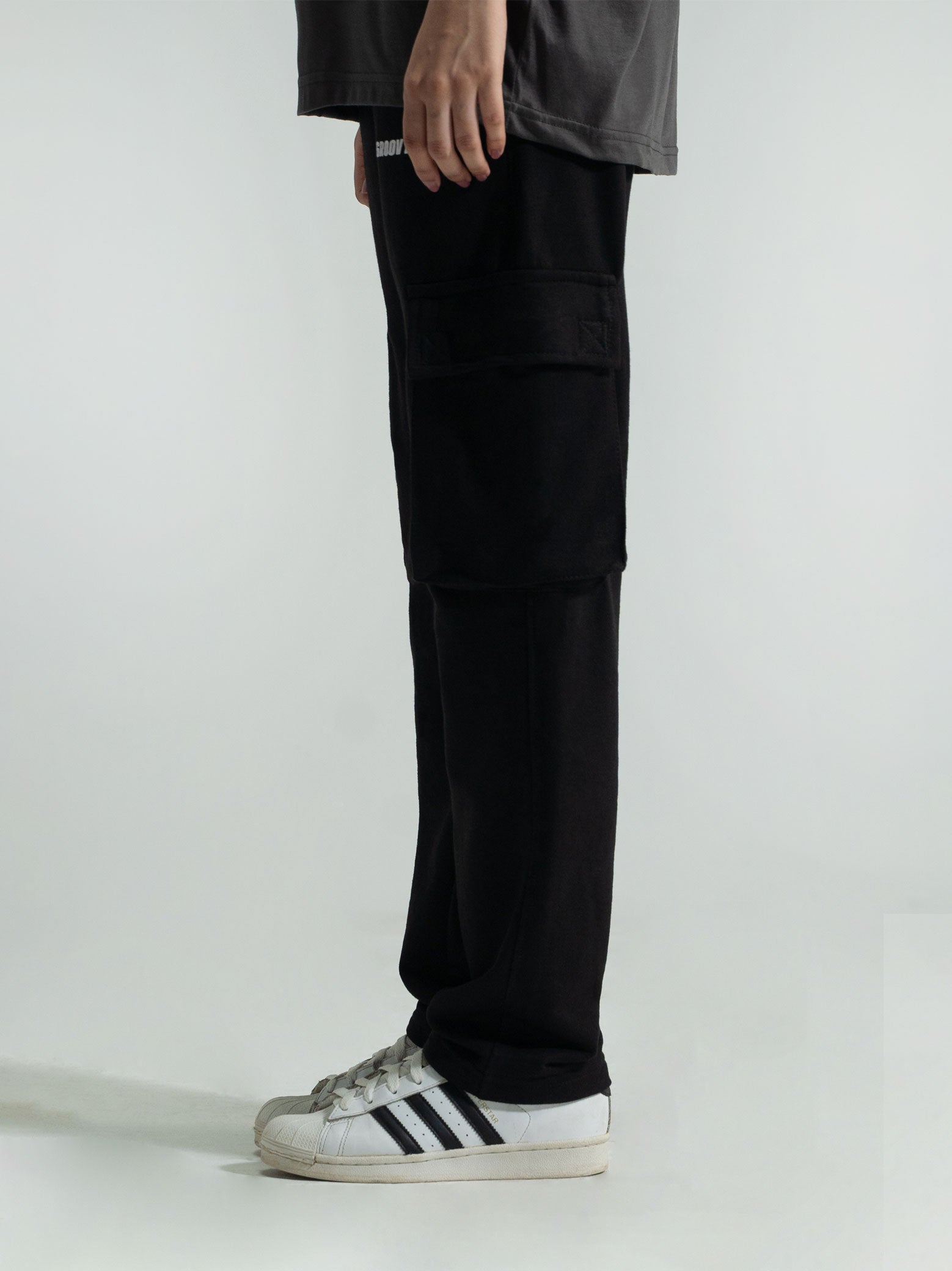 Black Cargo Trousers - GROOVY
