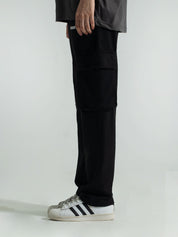 Black Cargo Trousers - GROOVY