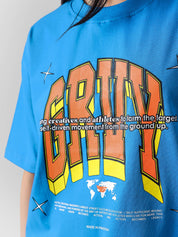 GRVY Community tee female model front view Pakistan – GROOVY