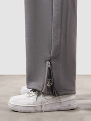 Utility Sweats granite grey female model front view relaxed fit Pakistan – GROOVY