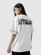 Star basketball jersey female model front view black white oversized Pakistan – GROOVY