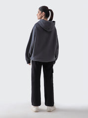 Dark grey hoodie male model side view full body Pakistan – GROOVY