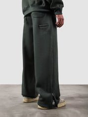 Utility Sweats heather green female model front view relaxed fit Pakistan – GROOVY