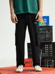 Black Cargo Trousers - GROOVY