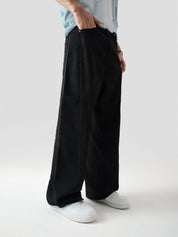 Utility V1 black cargos female model front view Pakistan – GROOVY