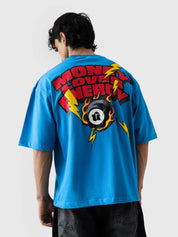 MONEY LOVES ENERGY tee female model back view bold graphic Pakistan – GROOVY