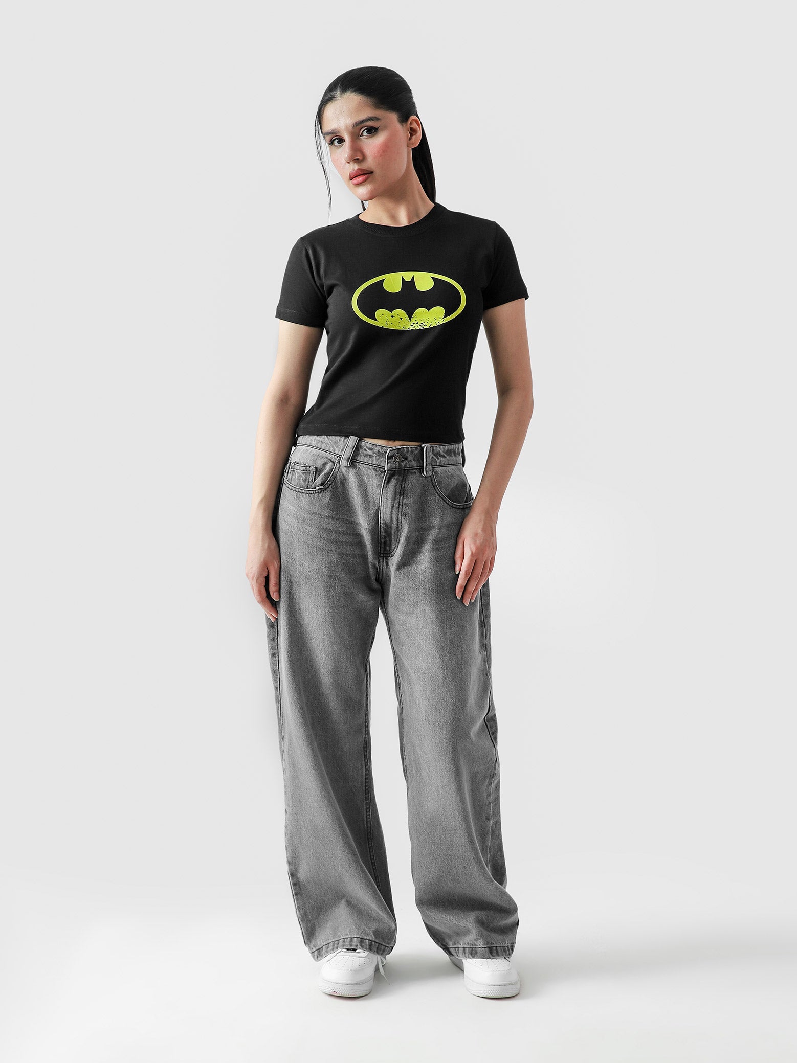 Batwoman babytee female model back view Pakistan – GROOVY