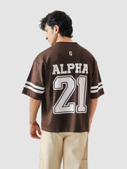 Alpha Jersey - Mocha Brown