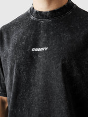 CORE acid washed tee flat lay mineral wash 220 GSM cotton Pakistan – GROOVY