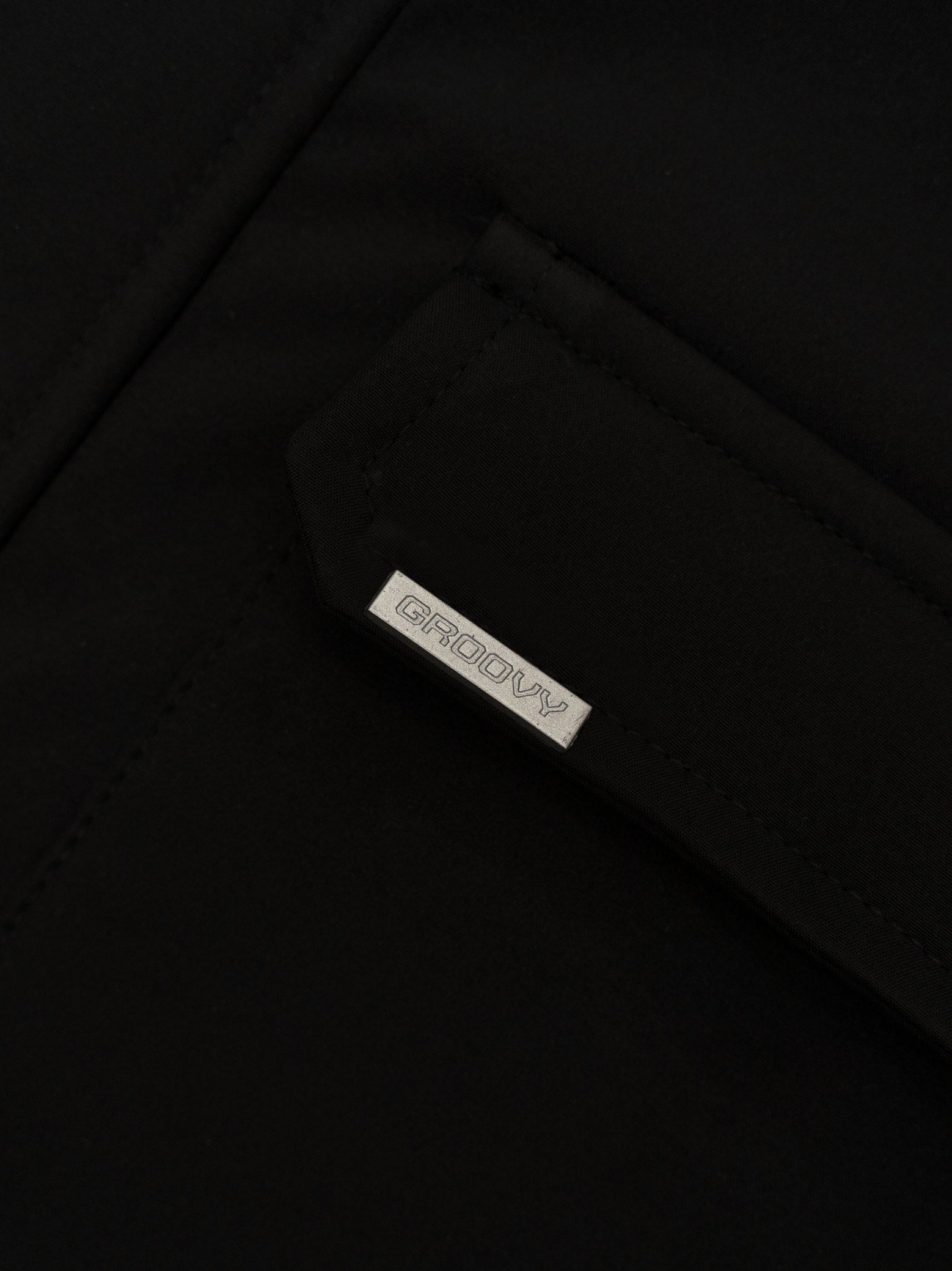 Black Coach Jacket Male Model Side View Outerwear – GROOVY Pakistan