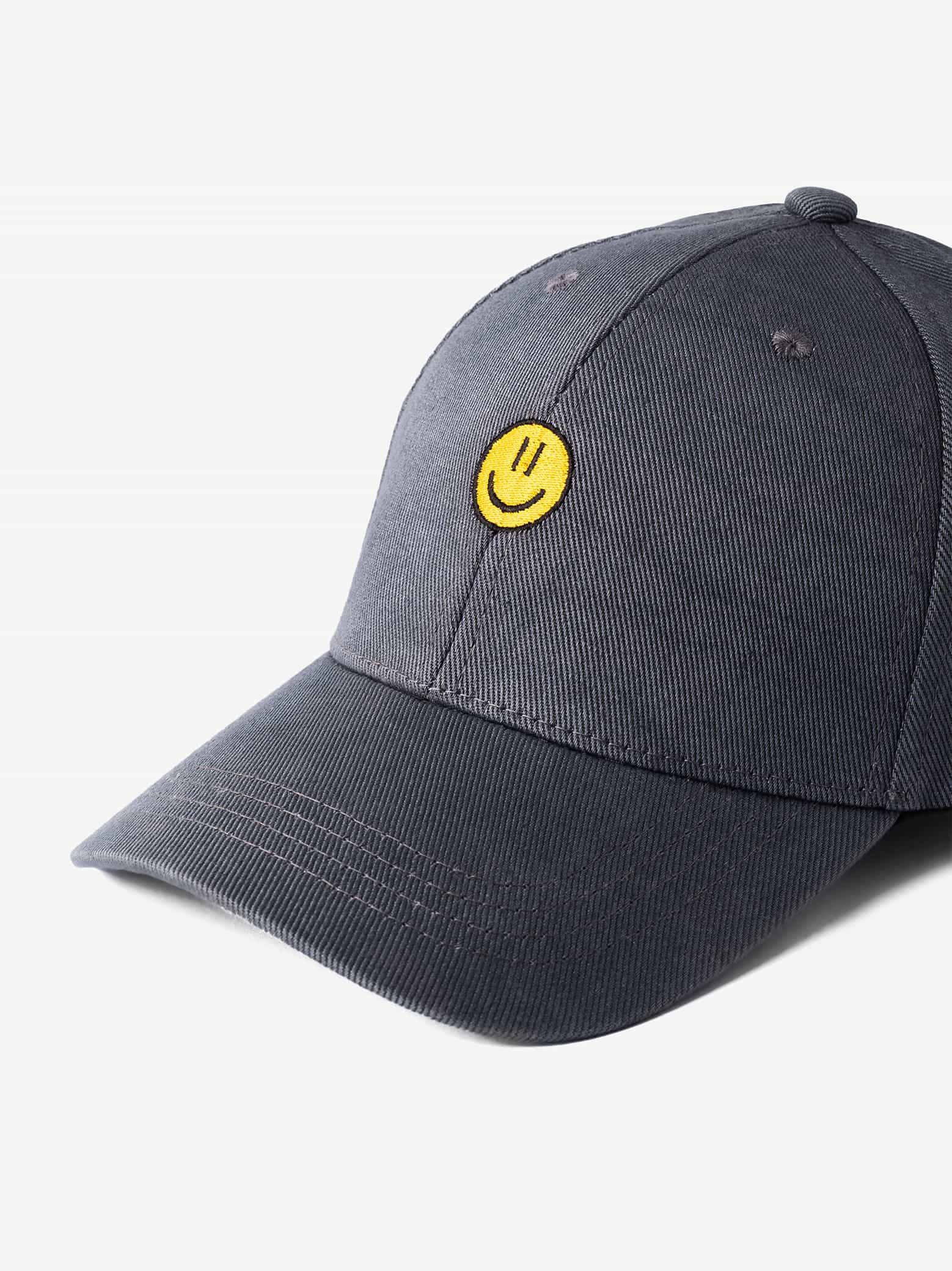 SMILEY DAY slate blue-grey baseball cap, unisex - GROOVY Pakistan