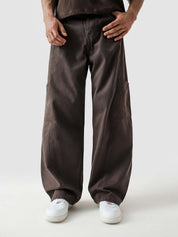 Mocha brown Utility V1 cargos flat lay product shot Pakistan – GROOVY