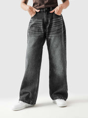 Rage denim detail closeup washed texture hardware zipper fly Pakistan – GROOVY