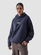 Navy blue hoodie couple lifestyle shot oversized streetwear Pakistan – GROOVY