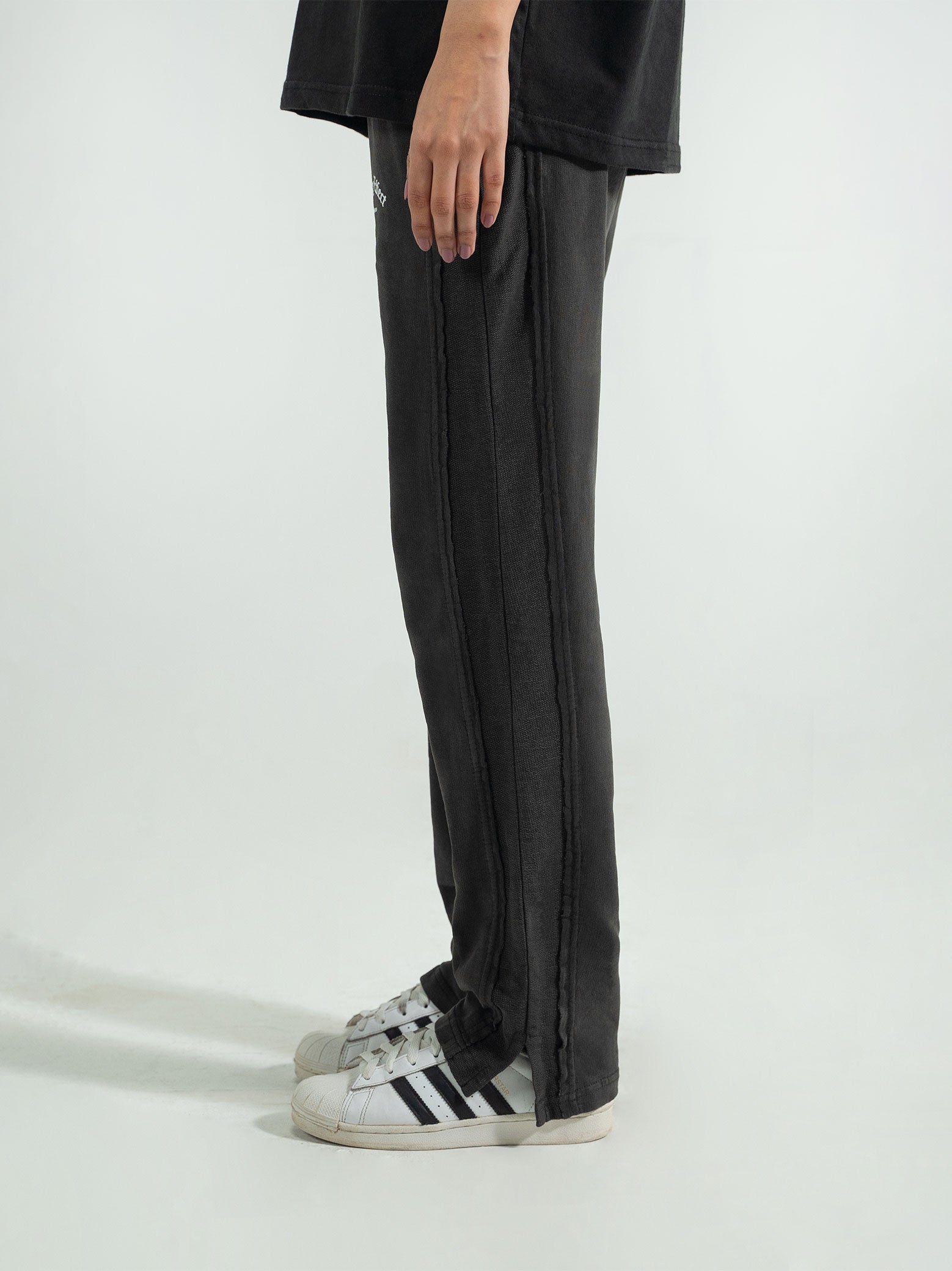 Dark Grey Washed Trouser - GROOVY