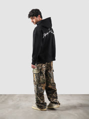 Flying Predator zipper hoodie flat lay oversized graphic Pakistan – GROOVY