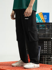 Black Cargo Trousers - GROOVY