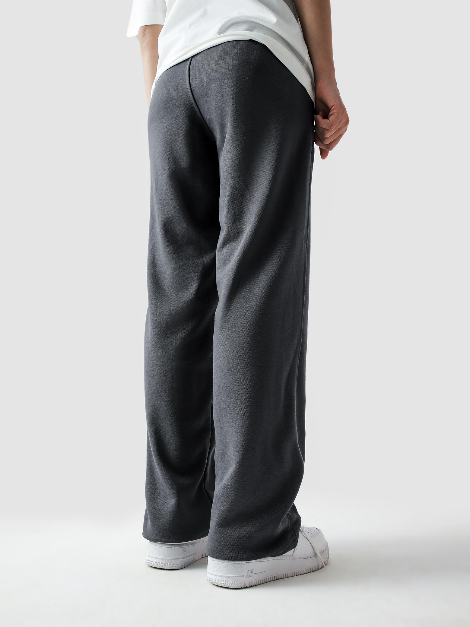 Steel grey baggy trousers couple lifestyle shot streetwear Pakistan – GROOVY
