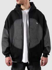 The Illusion Zipper hoodie couple lifestyle shot graphic streetwear Pakistan – GROOVY