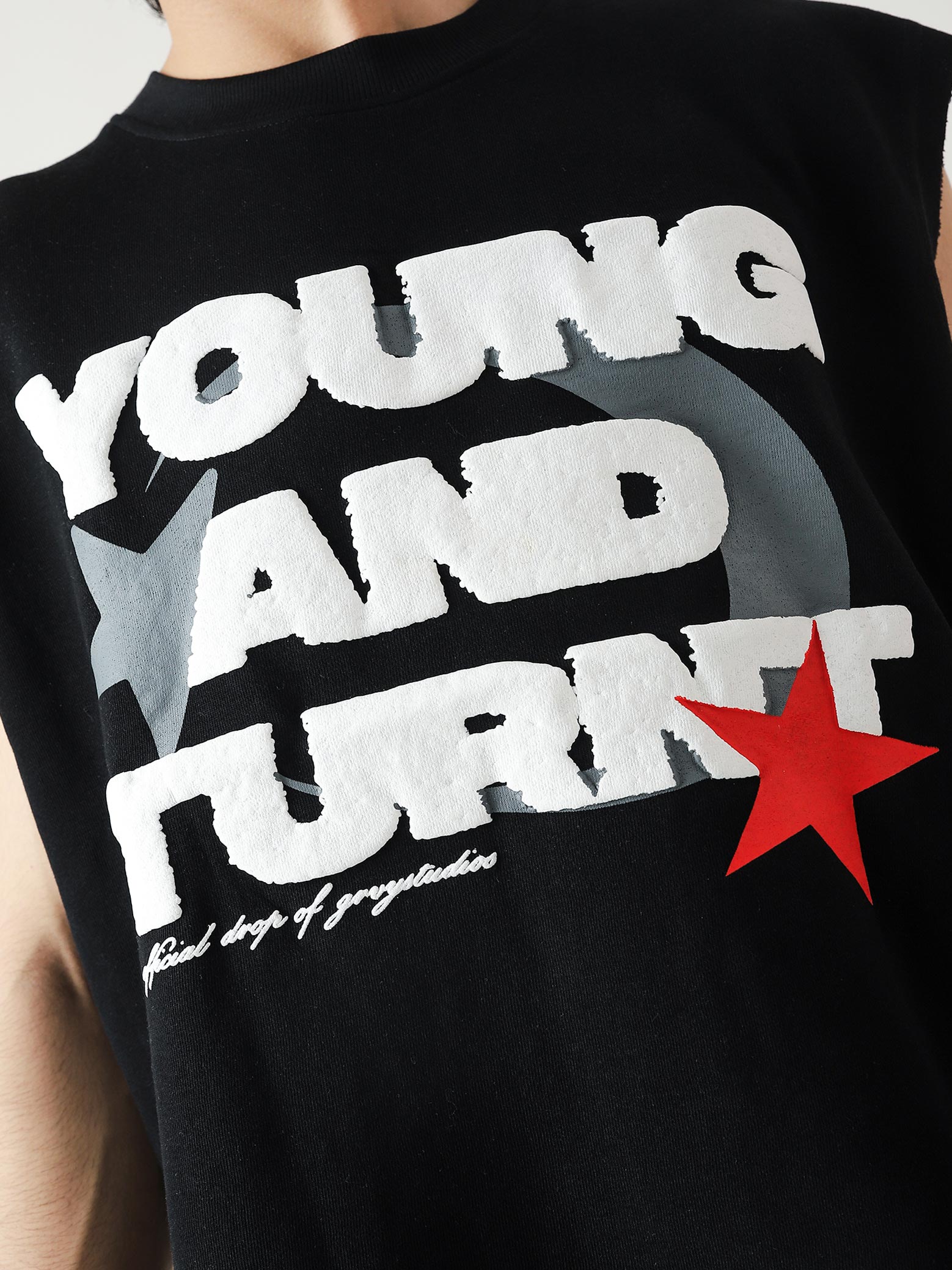 Young and Turnt Sando couple lifestyle shot black sleeveless streetwear Pakistan – GROOVY