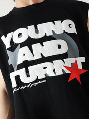 Young and Turnt Sando couple lifestyle shot black sleeveless streetwear Pakistan – GROOVY
