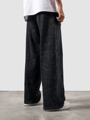 Reverse washed cargo pants detail closeup washed texture cargo pockets Pakistan – GROOVY