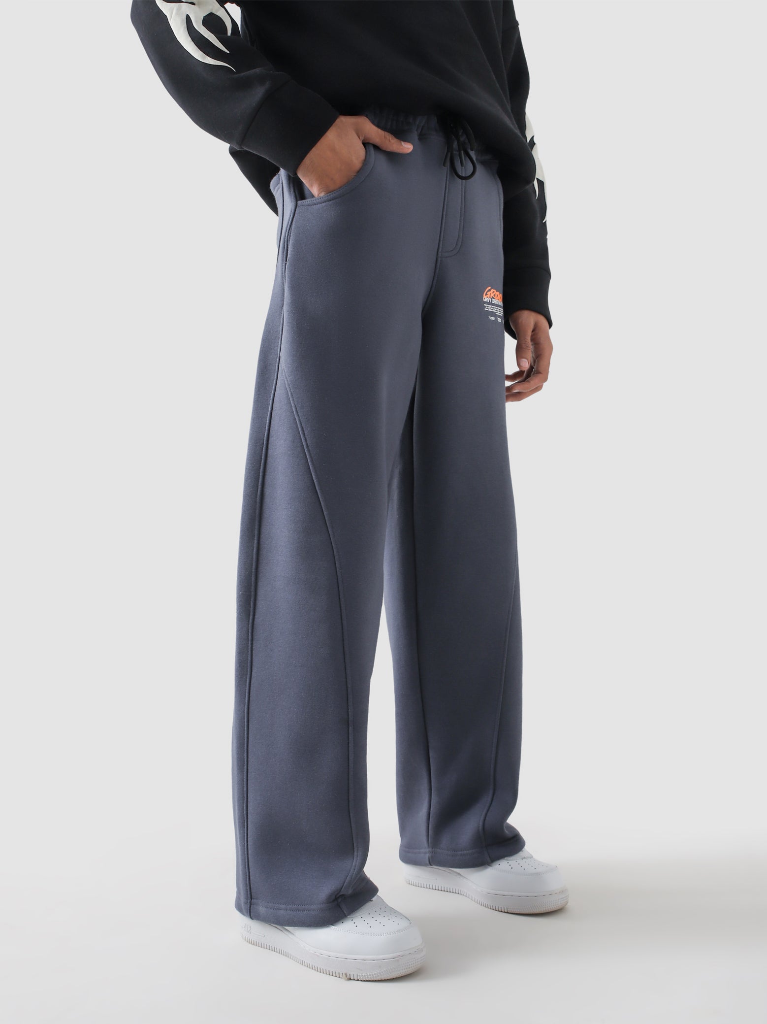 Unity VI slate blue summer trouser flat lay relaxed fit Pakistan – GROOVY