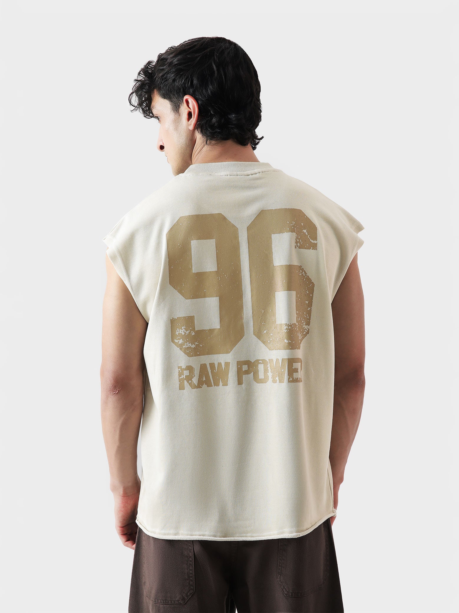 Legacy Club Sando male model half body front graphic print Pakistan – GROOVY