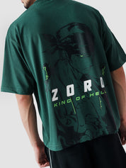 ZORO One Piece tee closeup Roronoa Zoro anime graphic print detail Pakistan – GROOVY