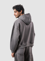 Utility Top granite grey male model half body lifestyle shot Pakistan – GROOVY
