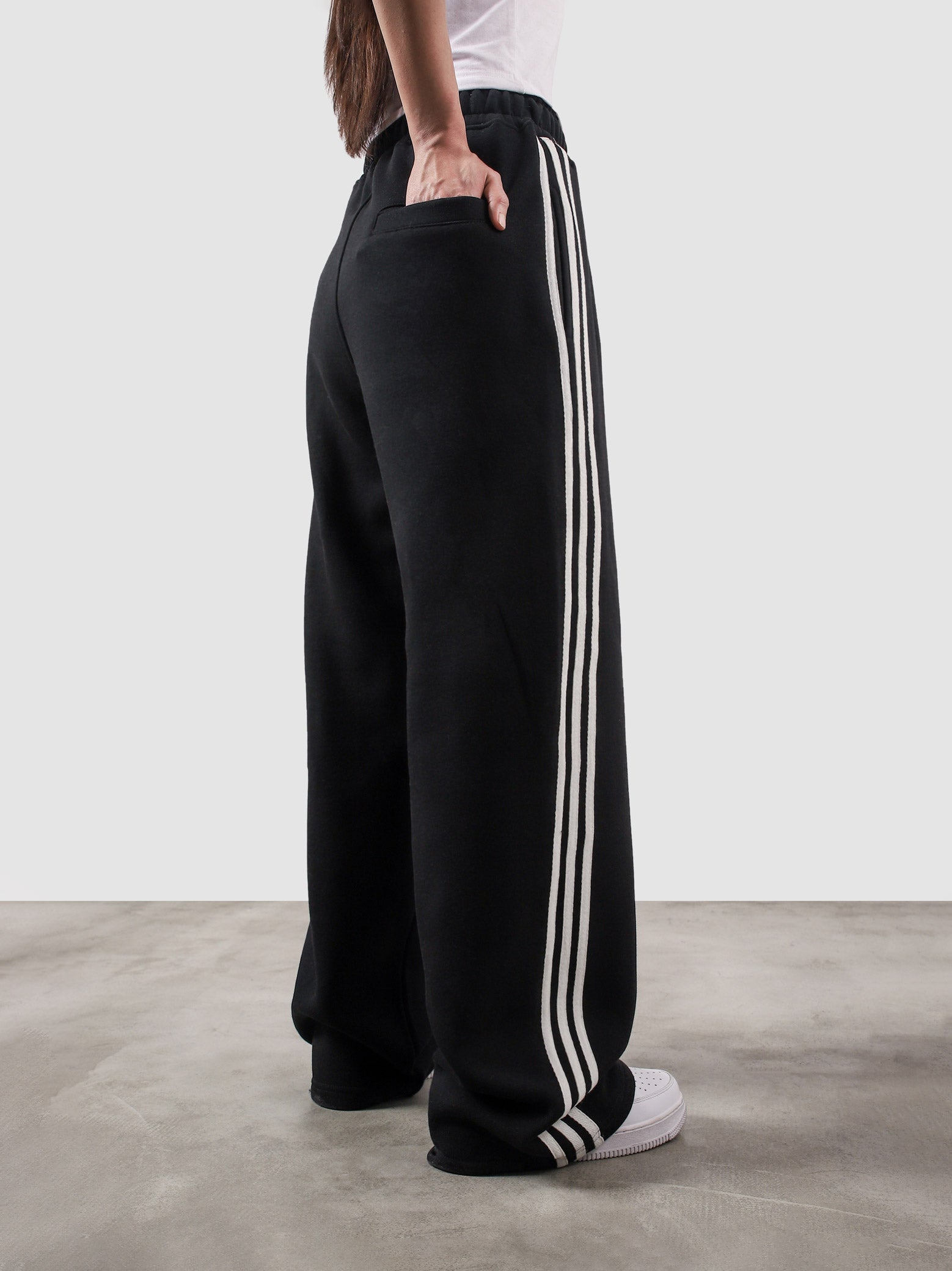 Heritage Pants black summer detail closeup contrast side stripe waistband Pakistan – GROOVY