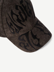 GROOVY RIOT cap, all-over print on washed brown, adjustable