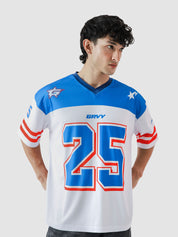 #25 basketball jersey couple lifestyle shot electric blue streetwear Pakistan – GROOVY