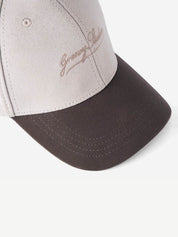 GROOVY Classic Snapback cap, stone colourway with suede brim