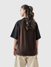 CORE tees mocha raglan flat lay 190 GSM contrast sleeve Pakistan – GROOVY