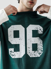 96 Double Layer Jersey racing green male model side view layered Pakistan – GROOVY