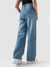 CORE denim washed blue jeans detail closeup washed texture hardware Pakistan – GROOVY