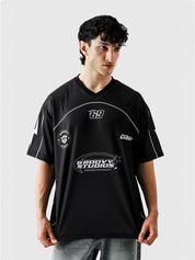 69 Baller Jersey closeup GStudio graphic print V-neck mesh detail Pakistan – GROOVY