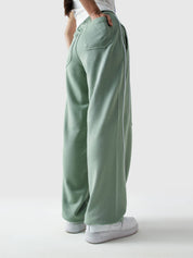 Piping trouser sage green detail closeup contrast piping waistband Pakistan – GROOVY